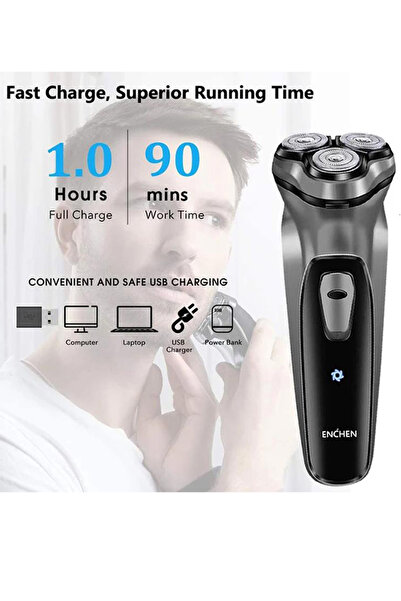 sharpdo ENCHEN BlackStone Electric Shaver Razor Men Type-C Rechargeable Shaving