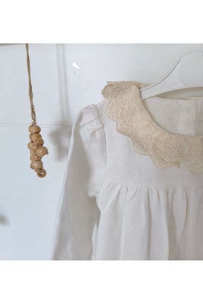 Butik Lace Collar Baby Girl Linen Dress