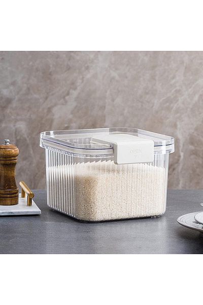 fulina Food Storage Box,Sealed Against Moisture,With Time Indicator,Insect-Proof Design,White 10kg