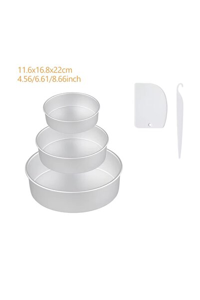 Choice قالب كيك دائري ثابت 4/6/8/10/12 بوصة، قاعدة ثابتة، مصنوع من الألومنيوم...