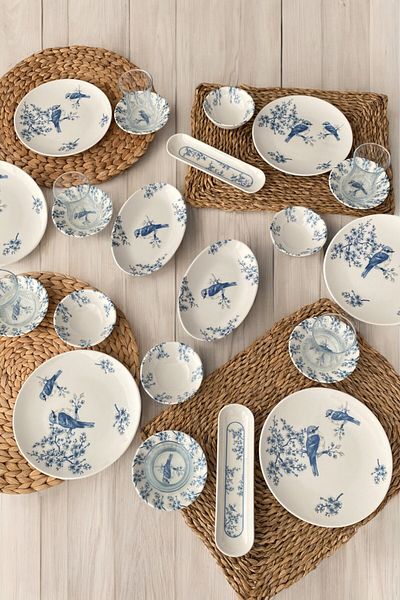 Trendymutfak Serenat 26 Piece Porcelain Breakfast Set for 6 People