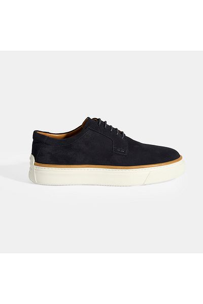 Desa Navy Blue Men's Lace-Up Suede Casual Shoes