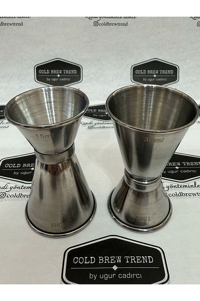 COLD BREW TREND by ugur cadirci Jigger 15/30 ml Double Sided - Cocktail Glass Jigger
