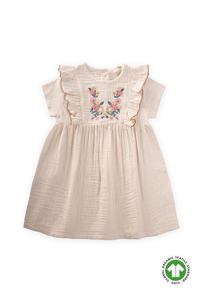 Cigit Ethnic 1-7 Years Win Organic φόρεμα σε φυσικό