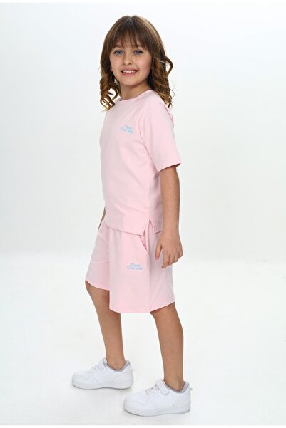 Toontoy Girl's Chest Printed Shorts Suit