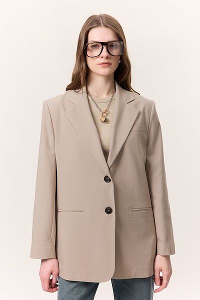 Manuka CLASSIC Blazerjacke mit Verschluss Stone