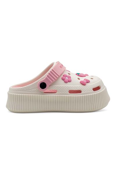 Rooster High Sole Strawberry Women's Croos Slippers Cream