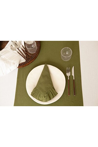 Socha&Co Yeşil Fırfırlı Kare Peçete