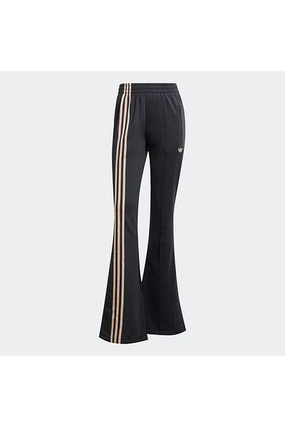 adidas Pantaloni de trening negri pentru femei Firebird evazați (JJ0934)
