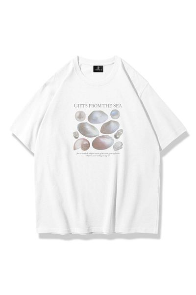 Trendiz Unisex Δώρα από το Θαλασσινό Tshirt Λευκό