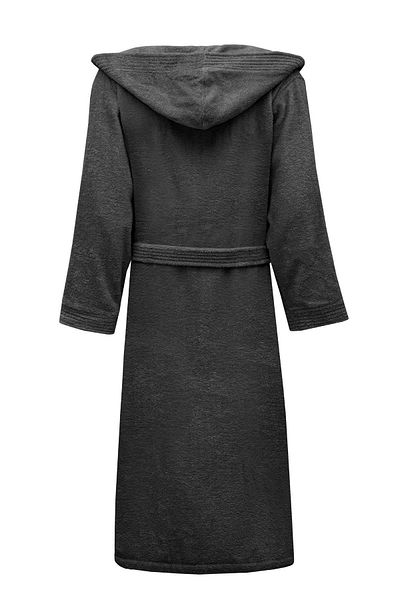 Ecocotton Ecosoft New Ανδρικό Μπουρνούζι 100% Οργανικό Βαμβάκι Dobby Anthracite