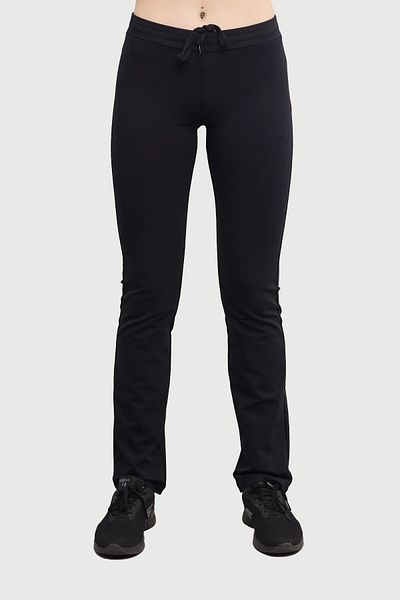 bilcee Women's Navy Blue Straight Leg Rope Laced Cotton Sweatpants 7128