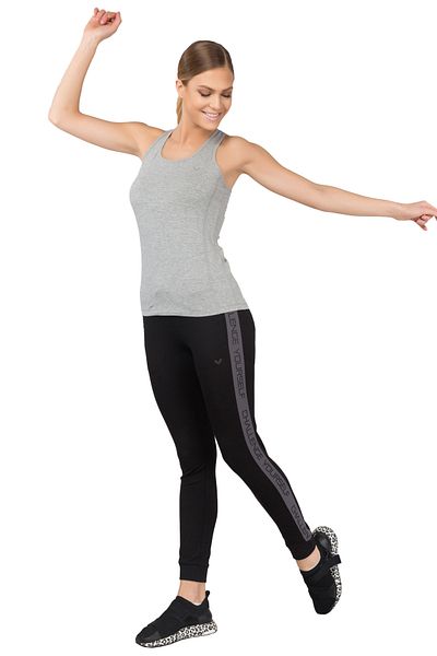 bilcee Pantaloni de trening din bumbac negri pentru femei - Ew-2708