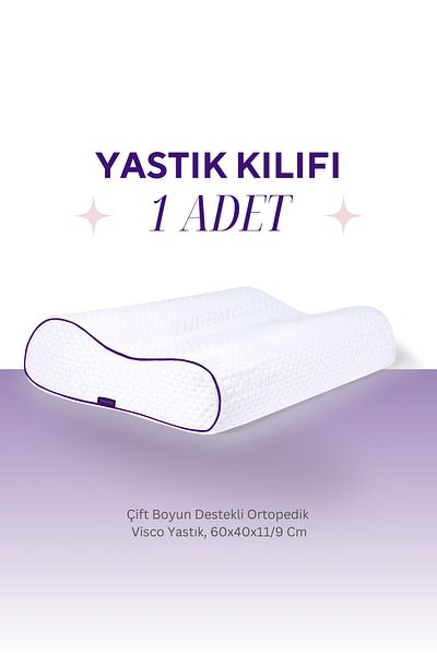 VİSCOTEX Fata de perna, 60x40x11/9 cm, 1 bucata Fata de perna Visco