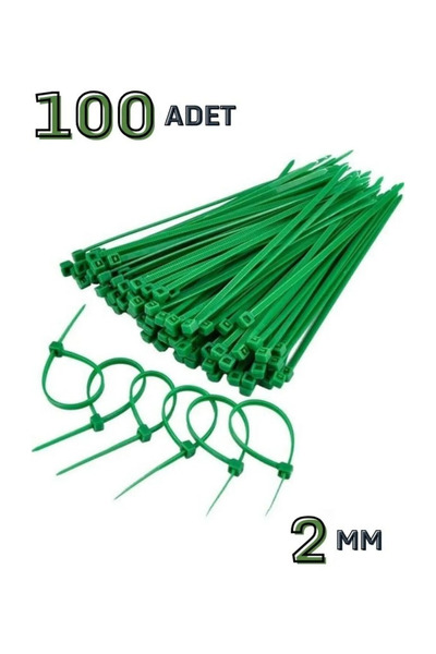 Unichrome Plastik Kablo Bağı - Koyu Yeşil - 2mmx100mm-cırt Kelepçe (100 ADET)
