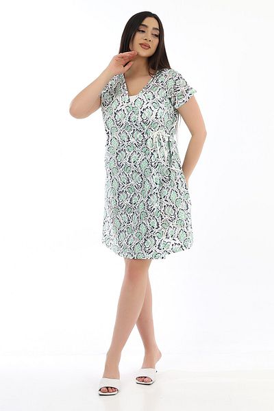 SCHIK Women's Side Tie Beach Dress Pereo Green