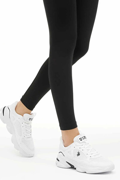 U.S. Polo Assn. قاعدة بولو أسن الأصلية. أحذية رياضية نسائية بيضاء