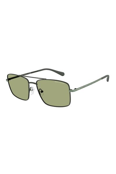 Armani Exchange Man Pilot Sunglasses- Ax 2054s - Lense Size:57mm - Matte Dark Green