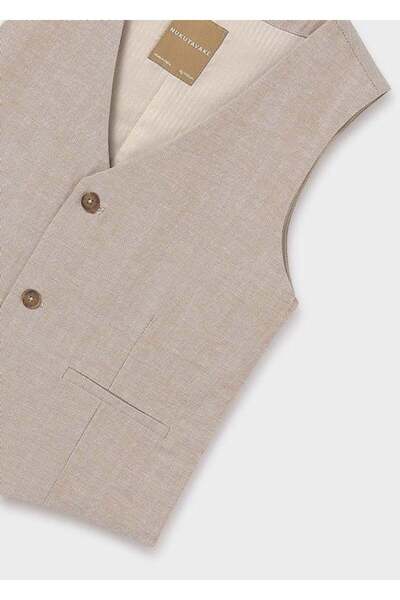 MAYORAL Boy's Linen Vest Camel 6346