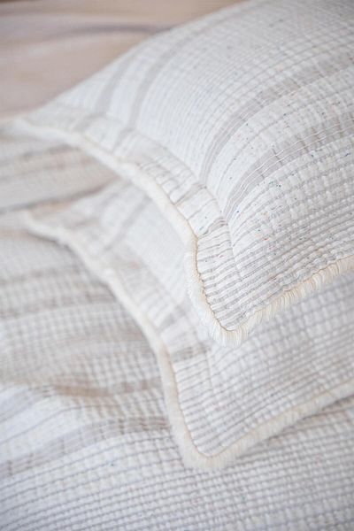 Ecocotton Hivda Double Bedspread - Beige, 100% Organic Cotton, Muslin Filled 240X260 Cm