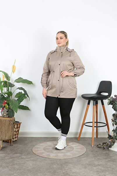 TUTveAL Collection Cotton, Water Repellent, Lined, Hooded, Spring, Trench Coat,