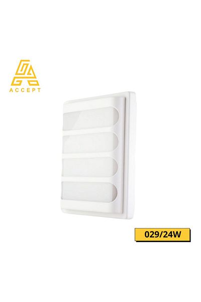 Generic مصباح حائط خارجي 24 واط جرم أبيض لون الإنارة أبيض