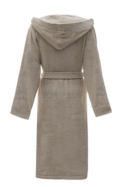 Ecocotton Ecosoft New γυναικείο μπουρνούζι 100% οργανικό βαμβάκι Dobby Beige