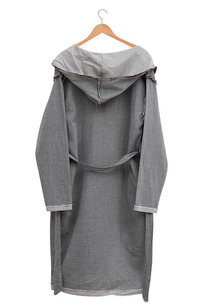 Ecocotton Ανδρικό φόρεμα Melsa 100% οργανικό βαμβάκι μουσελίνα ανθρακί