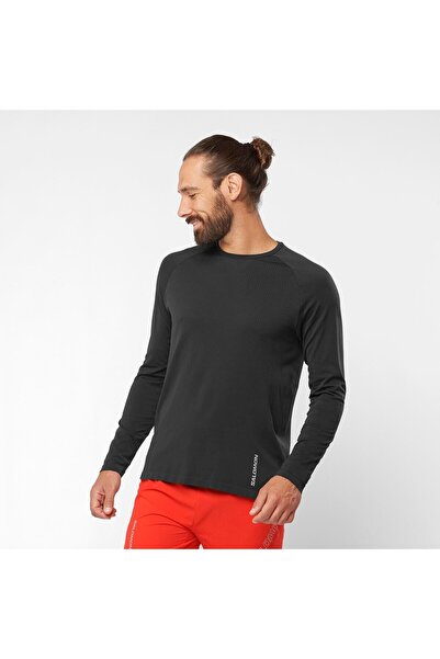Salomon SENSE AERO LS Erkek Koşu Tişört Black LC1878100