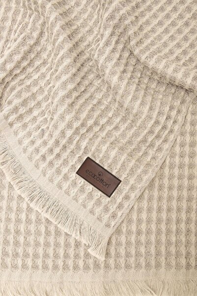 Ecocotton Seren 3-комплект рушників 100% органічна бавовна Waffle Pike Бежевий