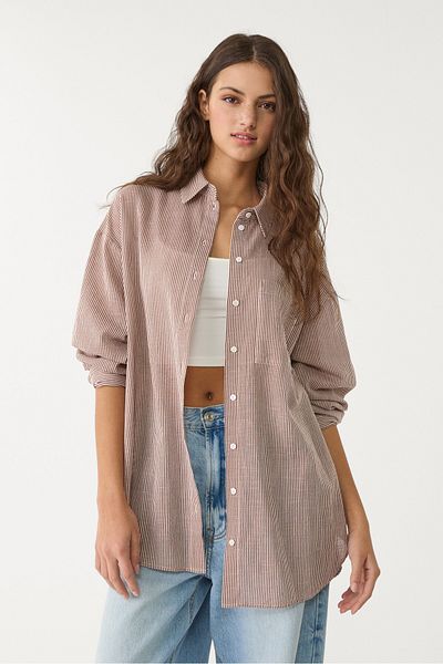 Stradivarius Basic flowing shirt with pocket