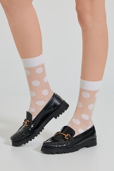 Katia&Bony Women's Thin Socks - White