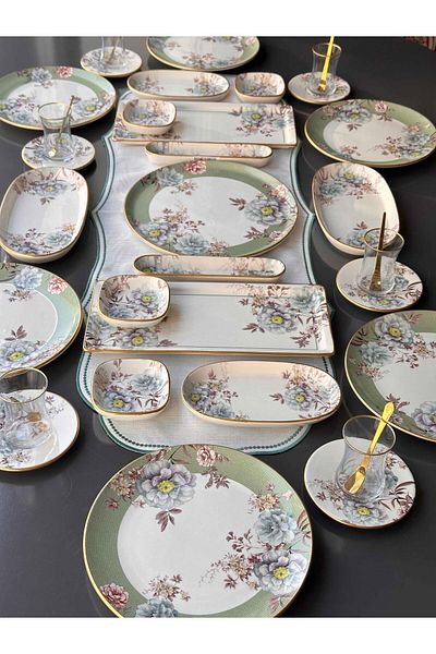 ROSSEV Breakfast Set for 6 People Dorati 38 Pieces