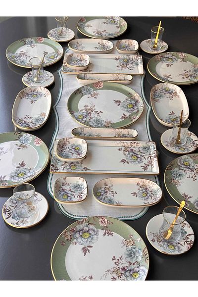ROSSEV Breakfast Set for 6 People Dorati 38 Pieces