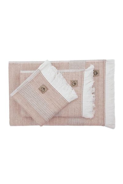 Ecocotton Σετ πετσετών Hasna 3 τεμαχίων 100% οργανικό βαμβάκι λινό Melange Terra