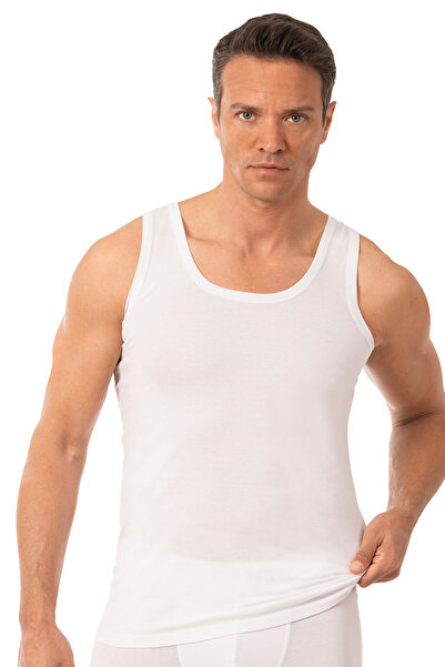 ÖZKAN underwear Özkan 0050 2 Pack Men's Cotton Single Jersey Flexible Comfortable Thick Strap Athlete