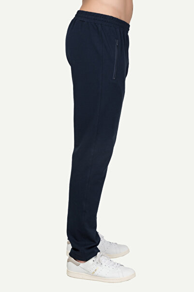 bilcee Navy Blue Men's Sweatpants - Pocketed, Relaxed Fit, Straight Leg, Sports and Casual 1732