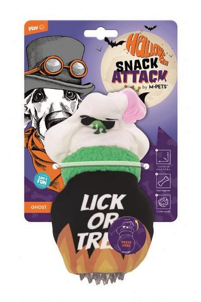 M-PETS Halloween Ghost Snack Attack Dog Toy