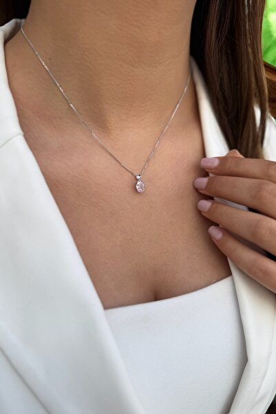 Utku Kuyumculuk 14 AYAR 6,65 CT PİNK PEMBE TAŞLI VE PIRLANTA TAŞLI ALTIN KOLYE