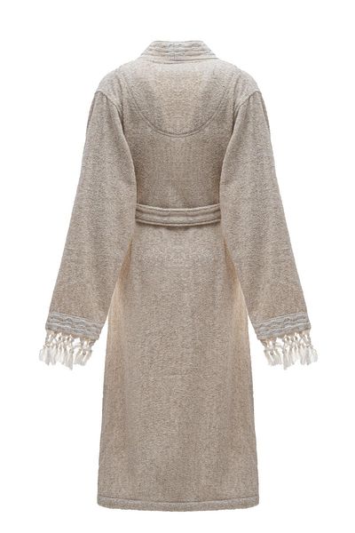 Ecocotton Γυναικείο μπουρνούζι Ramina - 100% οργανικό βαμβάκι ζακάρ μπεζ