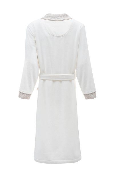 Ecocotton Ανδρικό μπουρνούζι Liva 100% οργανικό βαμβάκι κεντημένη κρέμα