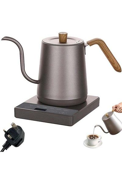 COOYA 0.8L Gooseneck Kettle Temperature Control, Pour Over Electric Kettle for Coffee,1000W Rapid Heating