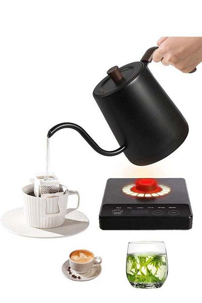 COOYA Electric Gooseneck Kettle, 0.8l Tea Coffee Kettle Pot Fast Boiling, Constant Temperature