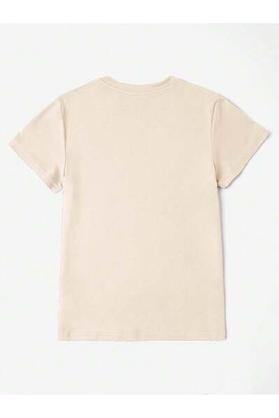 PENTHİLUS Casual Leopard Print Cherry Design Short Sleeve T-Shirt