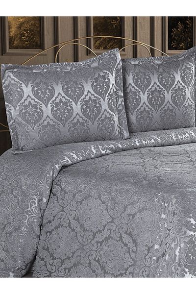 Solinas Collection Dirhem Gray Double Chenille Pique Bedspread