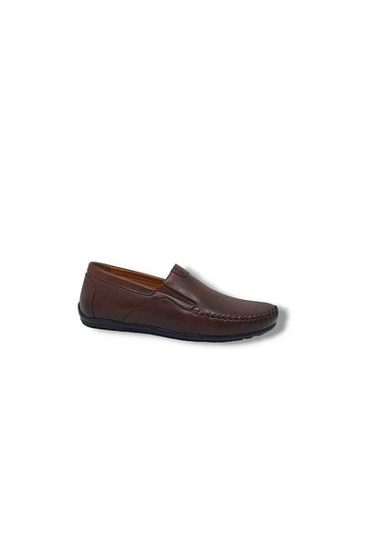 Zerhan Мъжки кафяви мокасини от естествена кожа Modesa 252