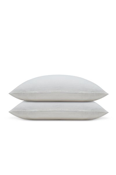 Ecocotton Pachet 2 Fete de Perna Solide 100% Bumbac Organic Percal Crema 50x70 Cm
