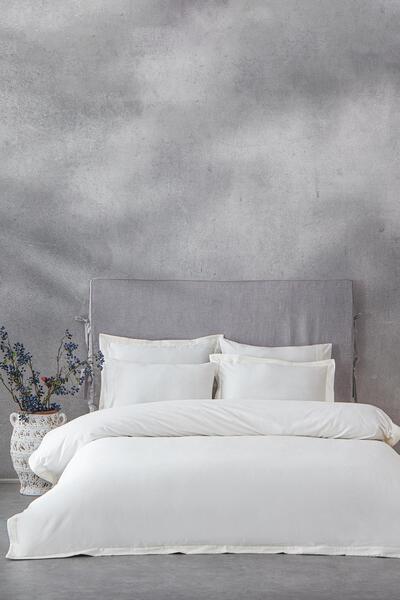 Ecocotton Hena Battal Boy Nevresim Takımı %100 Organik Pamuk 300 TC Saten Kre...