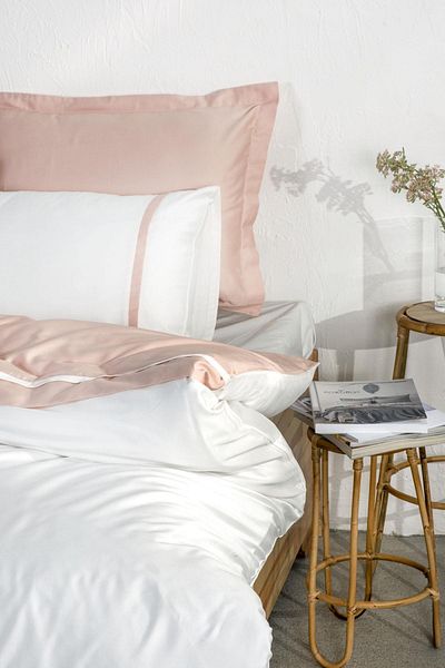 Ecocotton Set cuvertură de pilota New Basic Oversize 100% bumbac organic pudră satinată 240x220 cm