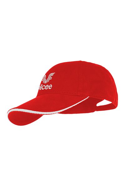 bilcee Unisex Red Printed Colorful Stripe Detailed Adjustable Hat 1591